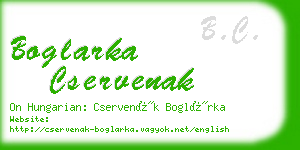 boglarka cservenak business card